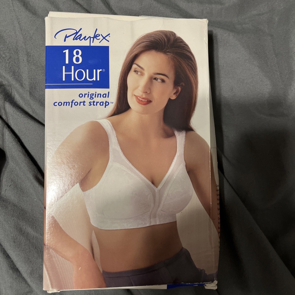 Playtex Style 4693 18 Hour White Sz 42D Bra ~ NEW